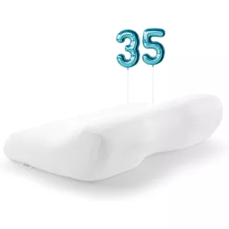   Ergonomický vankúš z pamäťovej peny TEMPUR ErgoPlus MDV na spanie na chrbte a na boku, veľkosť M, biela - 2-M, Successor