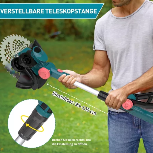 YEXLXLN Akkumulátoros Fűnyíró 4in1 Kefe Nélküli Fűkasza Makita Akkuhoz 9 Hüvelykes Vágásszélességgel