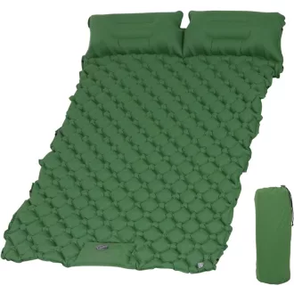   KioGro Önfelfújó Kempingmatrac 2 Személyes, Lábpumpa, Integrált Párna, Vízálló 120x190cm