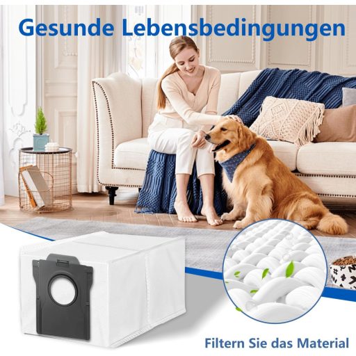 howekuze 10 db porszívó porzsák Dreame L40s Pro Ultra/L10s Ultra/X40/X50/L10 robotporszívóhoz