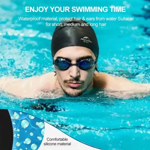 Comioke Unisex Silikonska Kapa za Plivanje - Fleksibilna, Meka i Izdržljiva Kapa za Plivanje za Muškarce i Žene