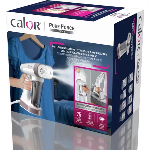 Aparat de călcat cu abur vertical și orizontal 2în1 Calor Pure Force, 1800W