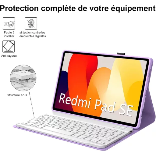 IVEOPPE Xiaomi Redmi Pad SE 11 Bluetooth Billentyűzet 7 Szín Világítás