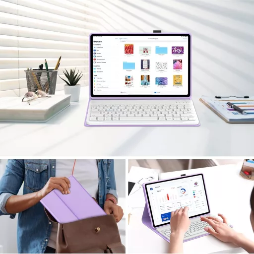 IVEOPPE Xiaomi Redmi Pad SE 11 Bluetooth Billentyűzet 7 Szín Világítás