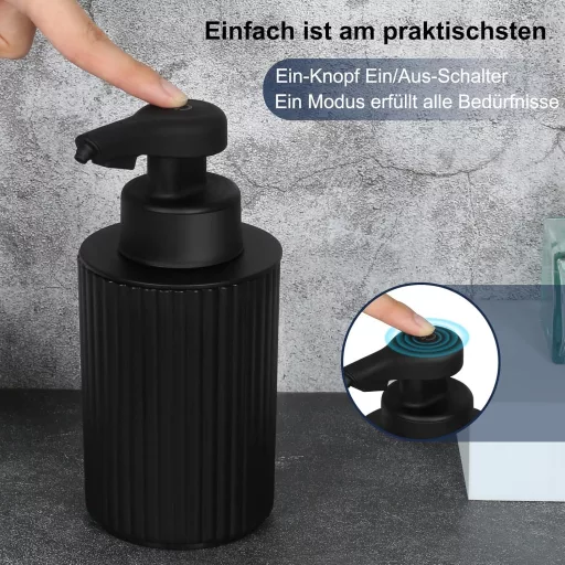 Phneems Automatický bezdotykový dávkovač mydla, USB, čierny, do kúpeľne a kuchyne
