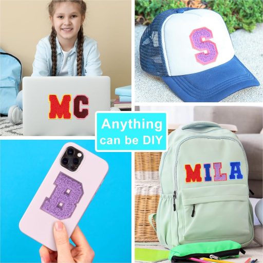 ASTARON 26 darabos öntapadós betű patch szett, hímzett ABC felvarró készlet vegyes színekben