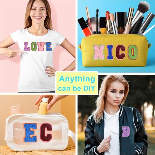 ASTARON 26 darabos öntapadós betű patch szett, hímzett ABC felvarró készlet vegyes színekben