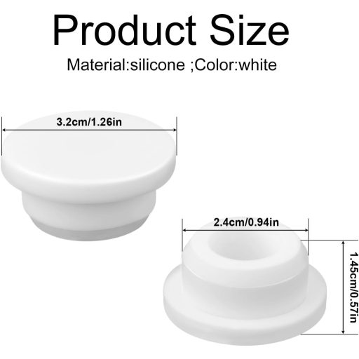 Gosknor 2db Szilikon Túlfolyó Sapka Mosogatóhoz és Fürdőszobához