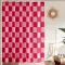 Ohocut Vintage Kockás Zuhanyfüggöny 72x72 Inch Rózsaszín Mosható