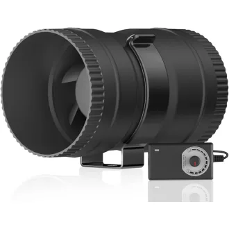   Hon&Guan Ventilator de conductă 75mm 204 m³/h Ventilator de evacuare reglabil cu ștecher EU