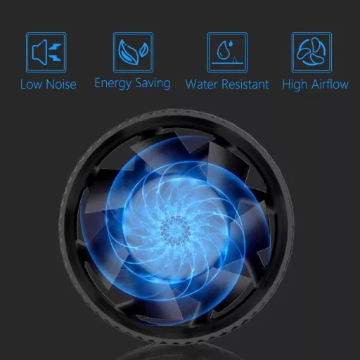 Hon&Guan Ventilator de conductă 75mm 204 m³/h Ventilator de evacuare reglabil cu ștecher EU