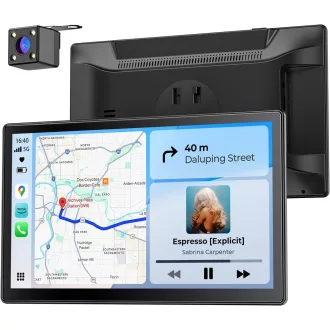   Ecran Krunia 9 inch cu CarPlay wireless, 60FPS, Android Auto, Navigație GPS și Suport Magnetic