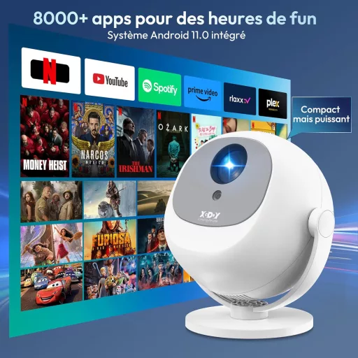 XGODY 720P Hordozható Mini Projektor 4K 1080P WiFi6 HDMI PS5 Kompatibilis