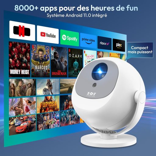 XGODY 720P Hordozható Mini Projektor 4K 1080P WiFi6 HDMI PS5 Kompatibilis