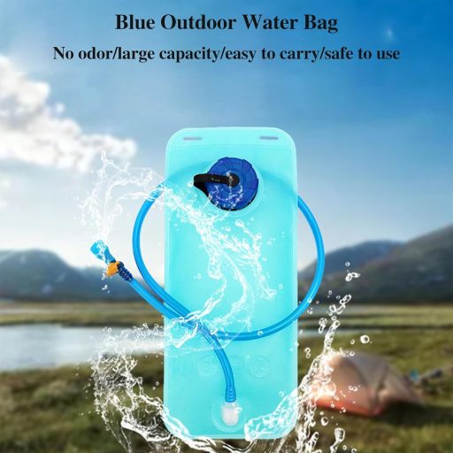 Mikiuly 2L Ivóvíztartály Hátizsákhoz - Kék Hidratáló Tasak Szívócsővel Túrázáshoz, Futáshoz, Kerékpározáshoz, Hegymászáshoz