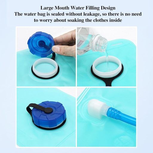 Mikiuly 2L Ivóvíztartály Hátizsákhoz - Kék Hidratáló Tasak Szívócsővel Túrázáshoz, Futáshoz, Kerékpározáshoz, Hegymászáshoz