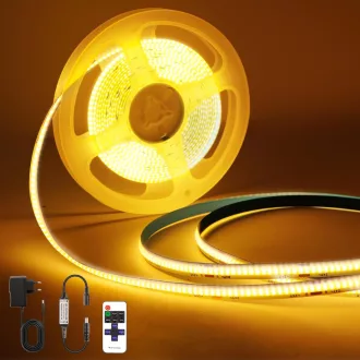   PSTAR COB LED szalag 2700K meleg fehér 1m dimmelhető 24V távirányítóval