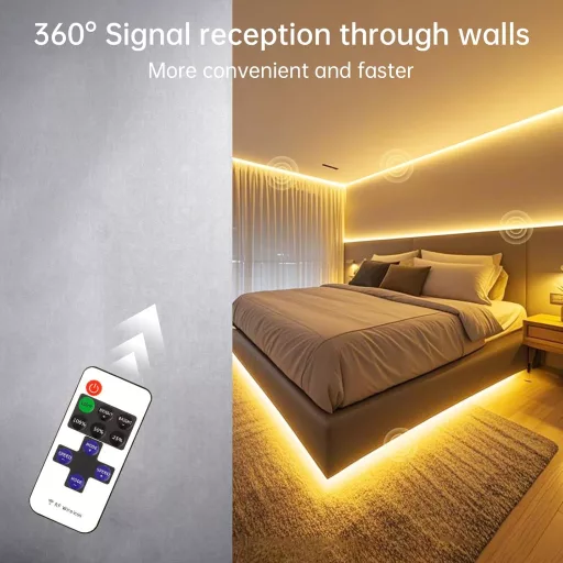 PSTAR COB LED szalag 2700K meleg fehér 1m dimmelhető 24V távirányítóval