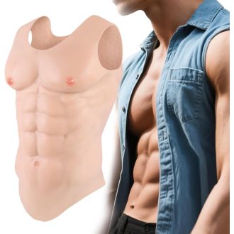   YEEFAIRY silikónový svalnatý hrudný a brušný pancier, unisex kostým, veľkosť M