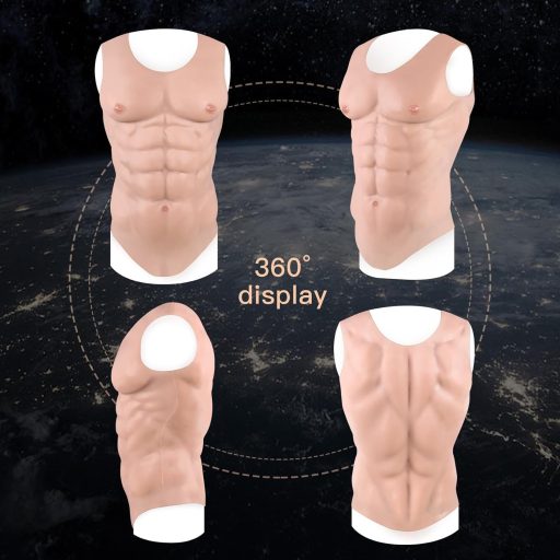 YEEFAIRY silikónový svalnatý hrudný a brušný pancier, unisex kostým, veľkosť M