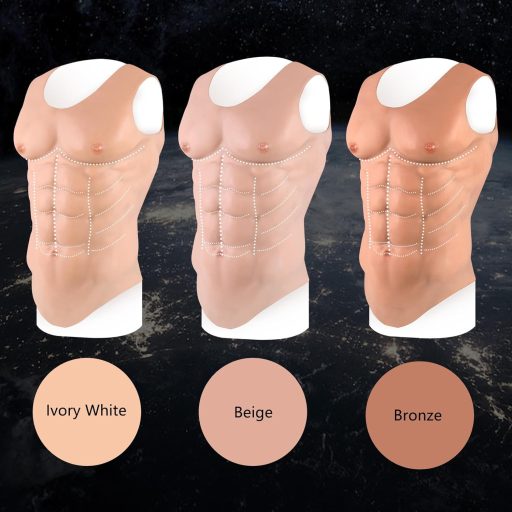 YEEFAIRY silikónový svalnatý hrudný a brušný pancier, unisex kostým, veľkosť M