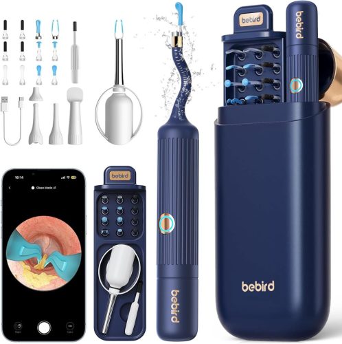 CAPMESSO 1920P HD WiFi Endoscop pentru curățarea urechilor cu cameră - Curățător de urechi cu unghi larg de vizualizare de 360°, cu funcție de lumină, pentru examinarea urechilor/nasului/gâtului F