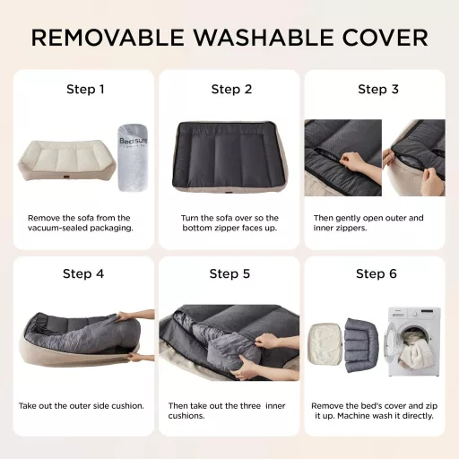 BEDSURE Ortopedický pelech pre psov 89x63cm pre stredné psy s pamäťovou penou sivý