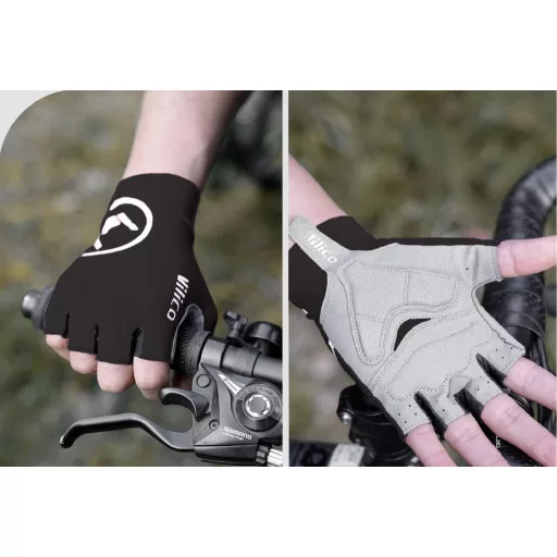 Safesense Kerékpáros Kesztyű Félig Ujjas L-es méret Csuklóvédelem Párnázott