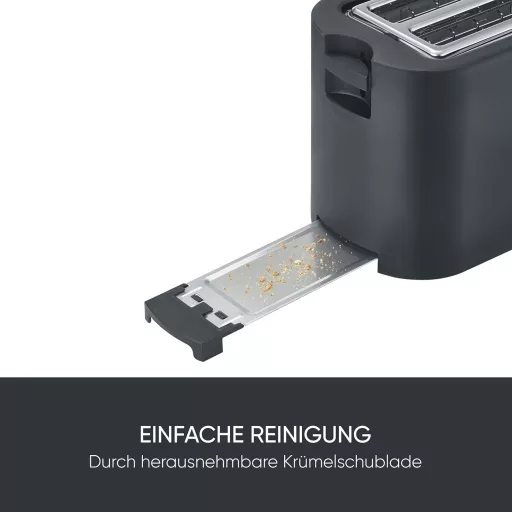 Severin AT 2591 4 szeletes hosszú részes kenyérpirító 1400W matt fekete