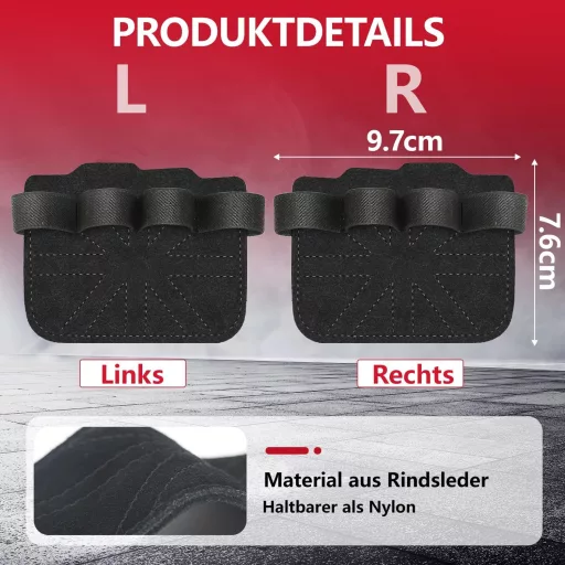 HELI MIAO Kožený zápästný popruh na silový tréning, fitness, crossfit a vzpieranie, čierny