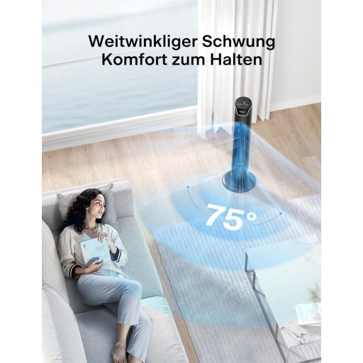 Pelonis Torony Ventilátor Távirányítóval, Csendes Állóventilátor Hálóhoz és Irodához