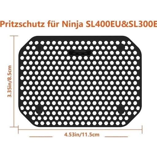 Silicone Splash Guard for Airfryer, Pack of 2, Black, Hot Air Fryer Accessories, Splash Guard Accessories, Reusable, for Protective Grille Against Grease Splash, Dishwasher Safe