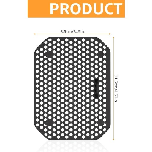 Silicone Splash Guard for Airfryer, Pack of 2, Black, Hot Air Fryer Accessories, Splash Guard Accessories, Reusable, for Protective Grille Against Grease Splash, Dishwasher Safe