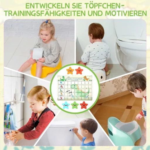 Khlerox Dinoszaurusz Tanító Tábla Wc-Edzéshez 40 Mágneses Csillag Matricával