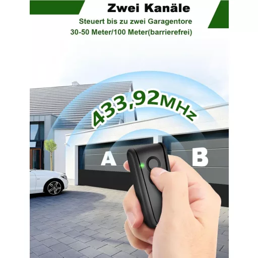 Telecomanda de garaj Wvoillty 433.92 MHz, 2 canale, emițător manual Ecostar RSC2 RSE2 RSZ1 Liftronic