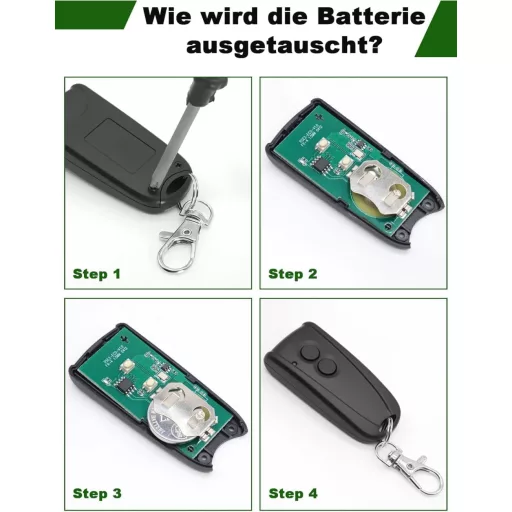 Telecomanda de garaj Wvoillty 433.92 MHz, 2 canale, emițător manual Ecostar RSC2 RSE2 RSZ1 Liftronic
