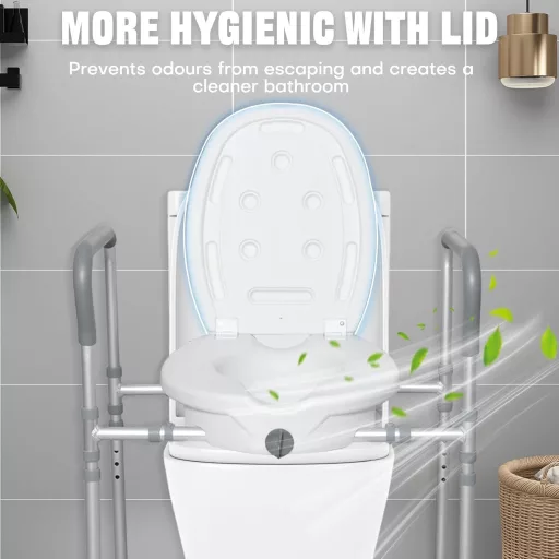 Julymoda WC-ülőke magasító állítható magassággal és karfákkal