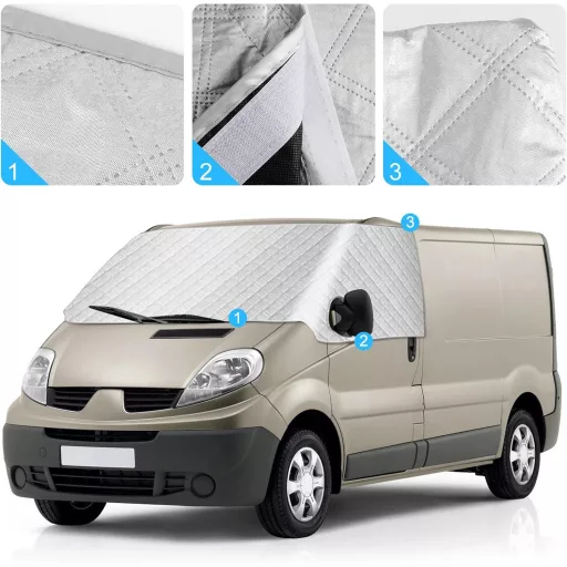 LMYSUFI Renault Trafic szélvédő takaró 2001-2014, napvédő hővédő fólia