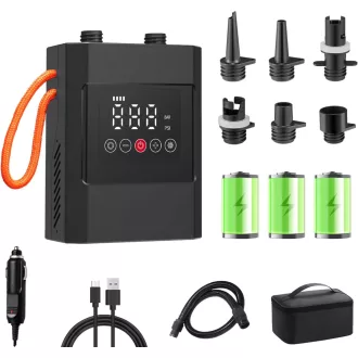   HUAJUN 12000 mAh elektromos pumpa 6 fúvókával, SUP táblához, kajak és matrac felfújásához