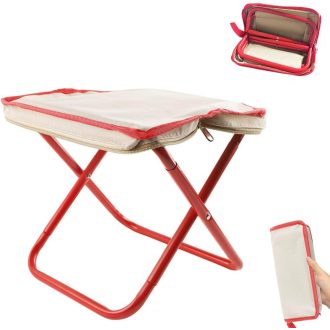   HuaMuDM 30 cm hordozható kemping szék, könnyű alumínium összecsukható ponyva ülőke