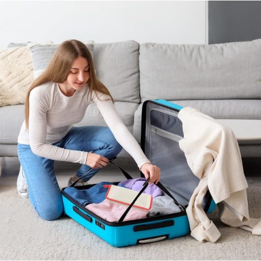 Scaun de camping portabil HuaMuDM 30 cm, scaun pliant ușor din aluminiu cu șezut din pânză