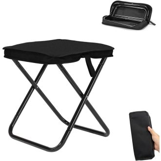   HuaMuDM 30 cm hordozható kemping szék, könnyű alumínium összecsukható ponyva ülőke