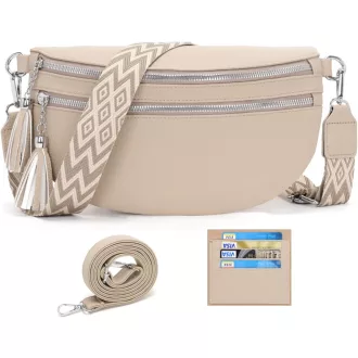   LANXINGLUO női crossbody táska kreditkártyatartóval, khaki színű válltáska