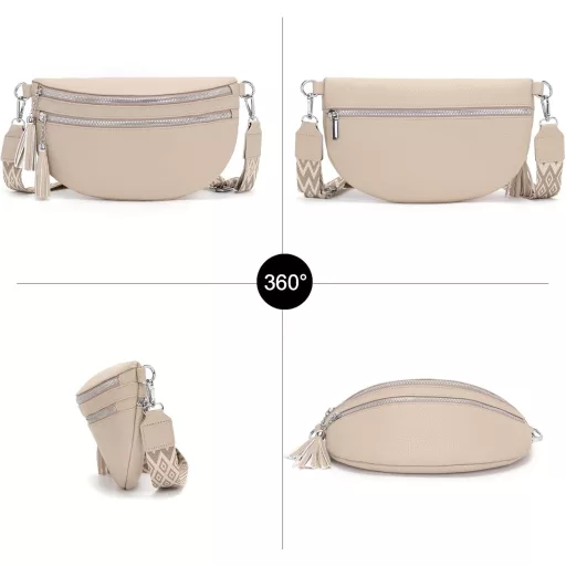 LANXINGLUO ženska crossbody torba s držačem kreditnih kartica, torba za rame kaki boje