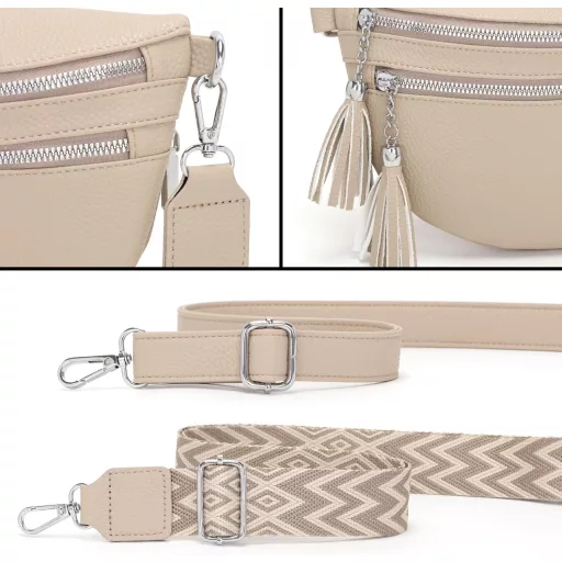 LANXINGLUO ženska crossbody torba s držačem kreditnih kartica, torba za rame kaki boje