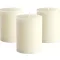 ELAORY Füstmentes Pillar Gyertya Ivory 7,5x7,5cm 3db Hygge Dekoráció