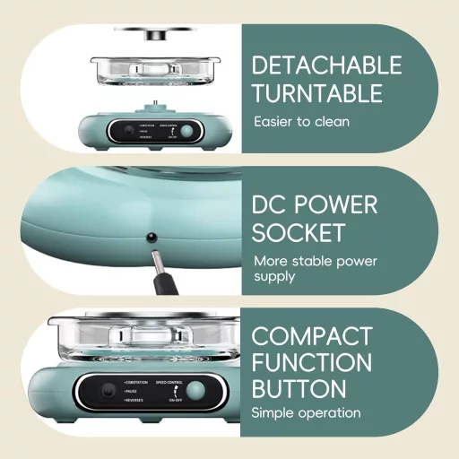 YCBTREE Elektromos Korongozó 12cm Folyamatos Sebességszabályzás Lábpedál 8 Részes Kiegészítő Zöld