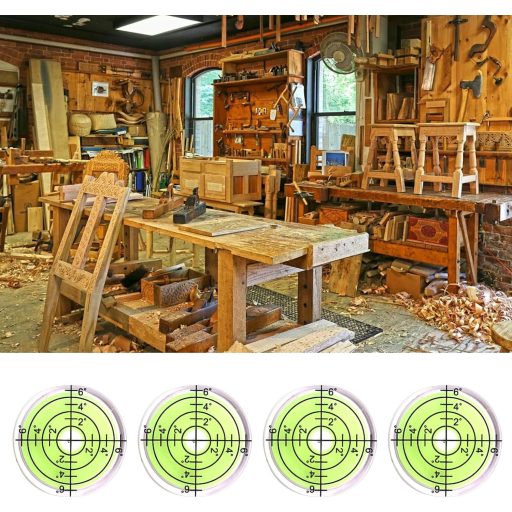 UOCAI 10 ks Mini vodováha s držiakom, malá libela na montáž kamier a obytných áut