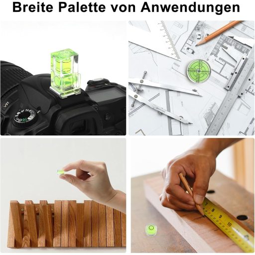 UOCAI 10 ks Mini vodováha s držiakom, malá libela na montáž kamier a obytných áut