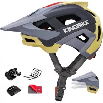   KINGBIKE NTA-8776 E-MTB kerékpáros sisak kameratalappal és állítható napellenzővel